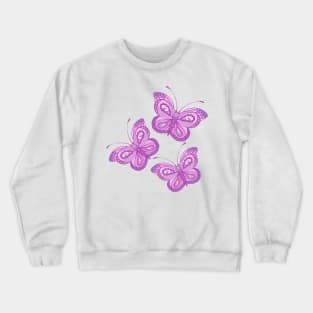 Butterflies pattern Crewneck Sweatshirt